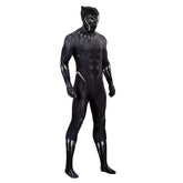 Halloweez Black Panther Jumpsuit Cosplay Costume Suit with Mask for Men - Halloween Bodysuit - Halloweez